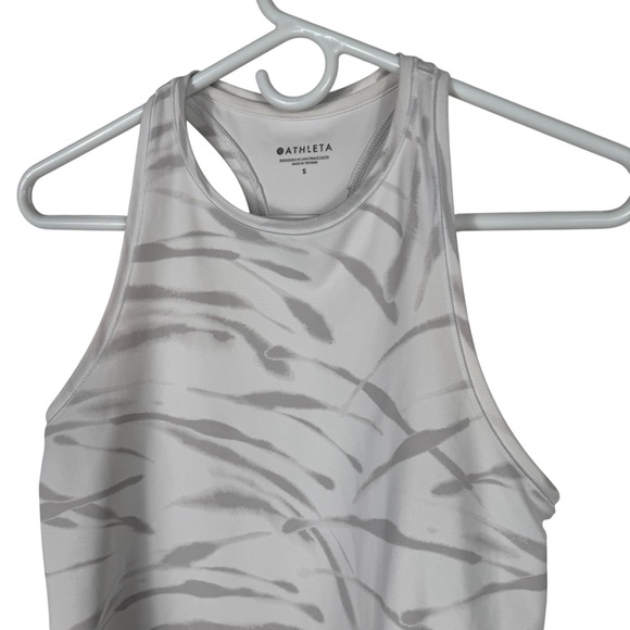 Athleta Shanti Printed Crop Tank, Bright White Zebra, Size S - Picture 5 of 9